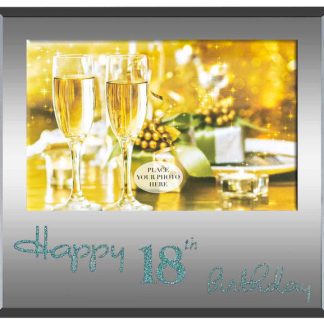 Happy 18th Blue Text Frame