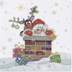 Bug Art Xmas Kooks Coaster Santa