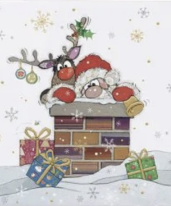 Bug Art Xmas Kooks Coaster Santa