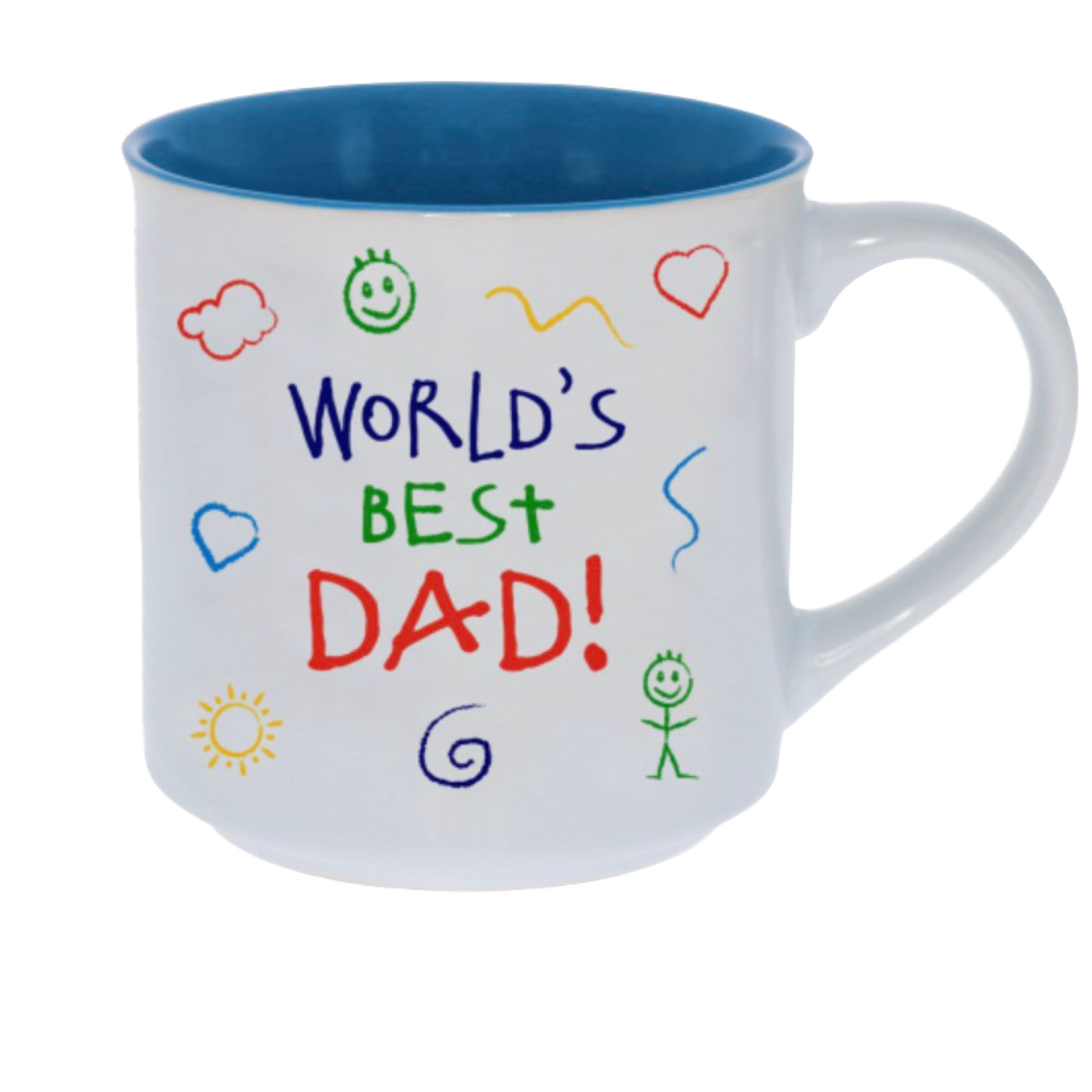 World's Best Dad kid art mug