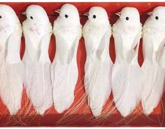 Xmas Clip White Birds 6