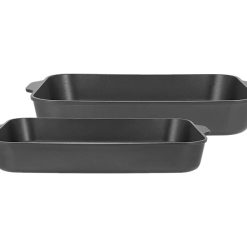 Agile Non-Stick Roaster Set of 2 34/38cm Black Gift Boxed