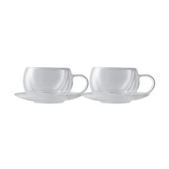 Blend Double Wall Cup & Saucer 270ML Set of 2 Gift Boxed