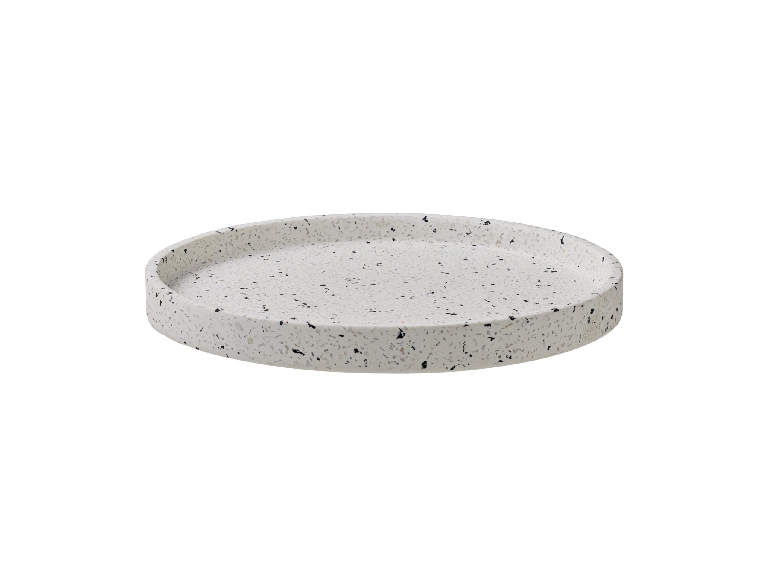 Livvi Terrazzo Round Serving Tray 26cm White Gift Boxed