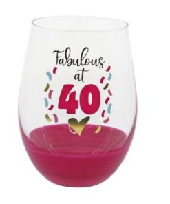 Fabulous 40 stemless wine glass