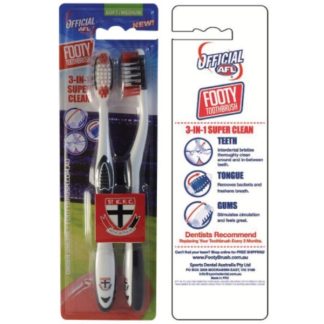 St Kilda Saints  Toothbrush Twin Pack