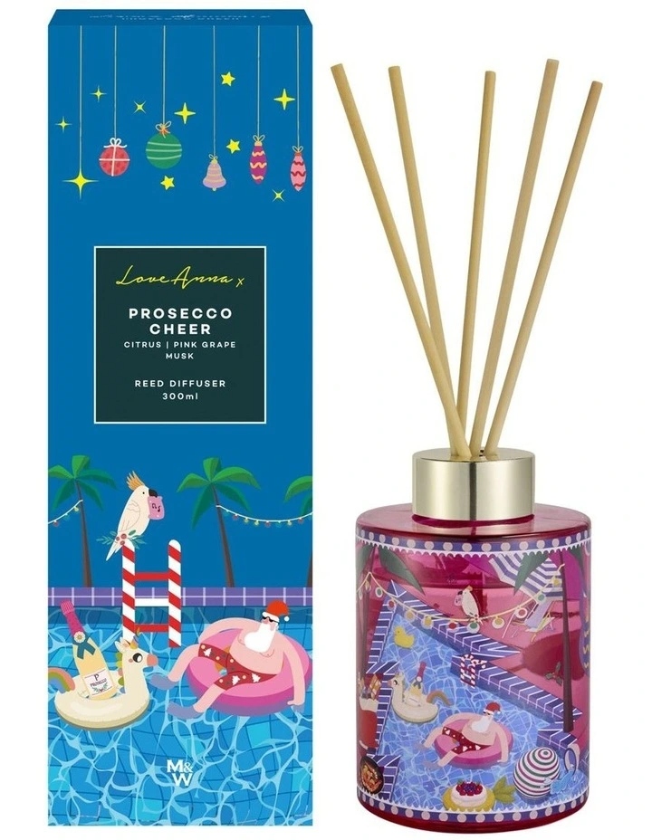 LA Festive Down Under Diffuser 300ML Prosecco Cheer Gift Boxed