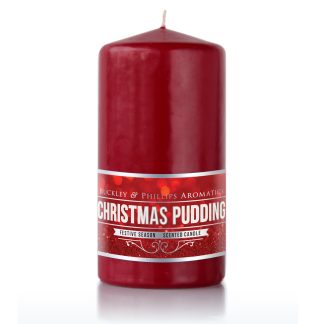 Christmas Pudding Pillar Candle