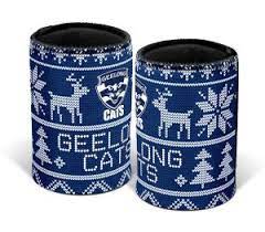 Geelong Cats AFL Christmas Can Cooler Stubby Holder