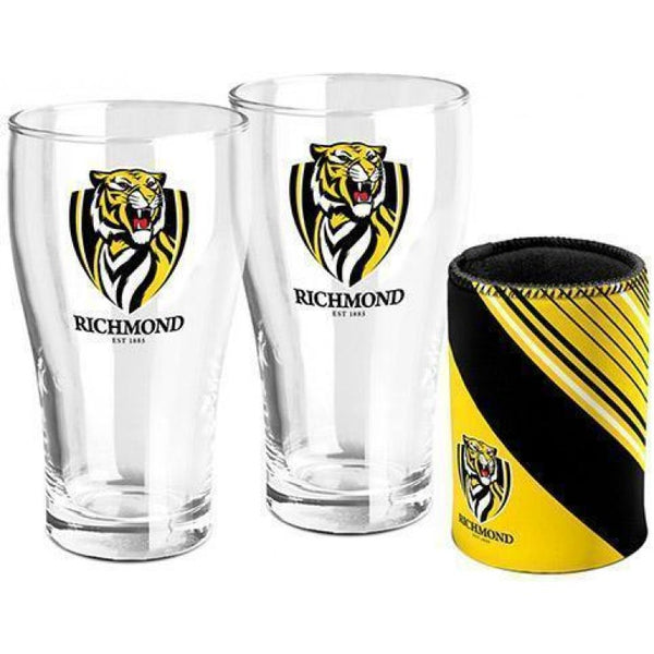 Richmond set 2 Pint Glasses & Can Cooler