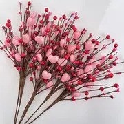 Valentine's Day Heart-Shaped Berry Stems