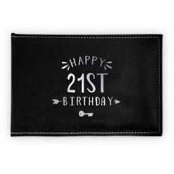 21st Guest Book - Black Silver Foil