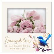 Mystical Blooms Epoxy Photo Frame 4x6in - Daughter