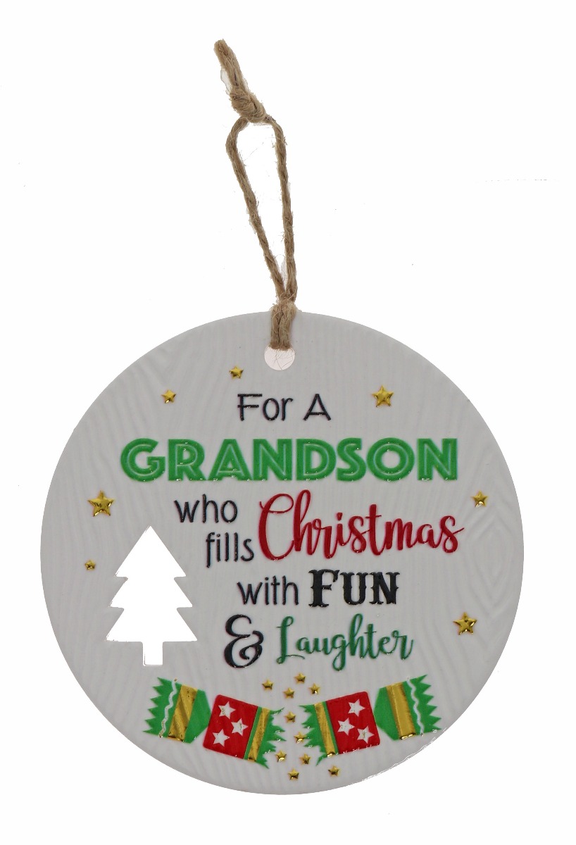Grandson Xmas Plaque