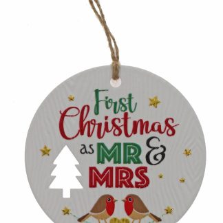 First Mr And Mrs Xmas Plaque
