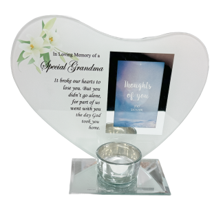 Special grandma with candle photo frame