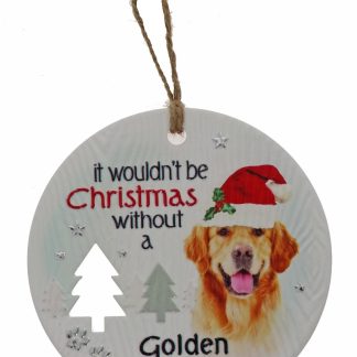 Golden Retriever Xmas Plaque