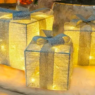 Gift Boxes Glow Warm Light