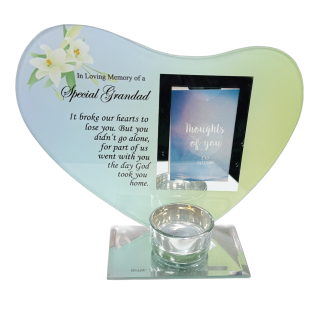 Special grandad with candle photo frame