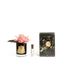 Perfumed Natural Touch Single Rose - Black - White Peach