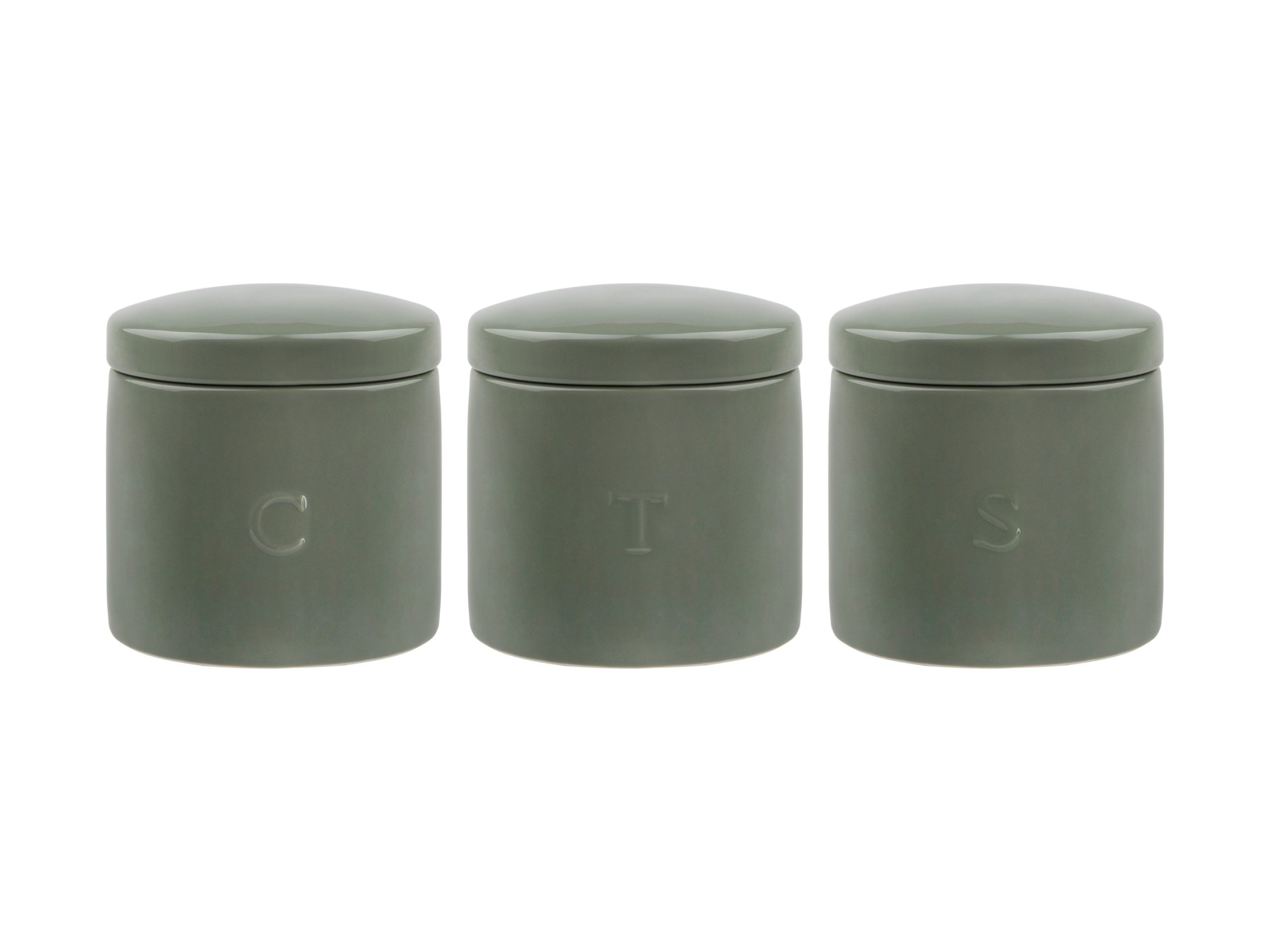 Epicurious Canister 600ML Set of 3 Sage Gift Boxed