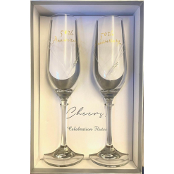 Wedding Wine 50th Anniversay Flute