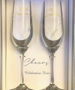 Wedding Wine 50th Anniversay Flute