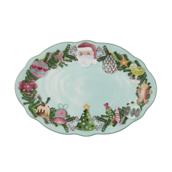 MW Tis The Season Oval Platter 35x24cm Gift Boxed