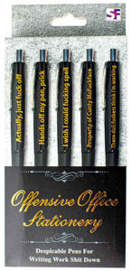 Office Pens Set of 5 Offensive