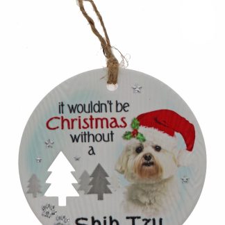Shih Tzu Xmas Plaque