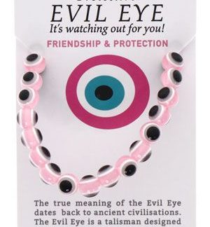The Protective Evil Eye Pink Resin Bracelet.