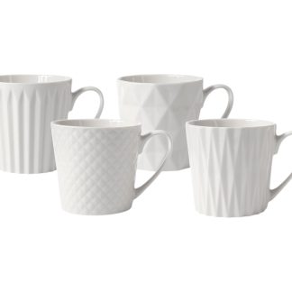 Nova Mug 380ML Set of 4 White Gift Boxed
