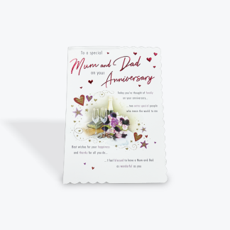 Mum and Dad on Your Anniversary Card