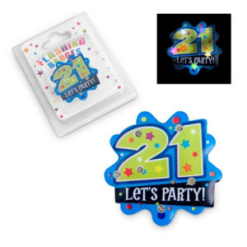 21st Flashing Badge