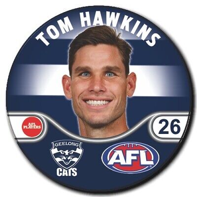 2021 AFL Geelong Player Badge - Hawkins Tom