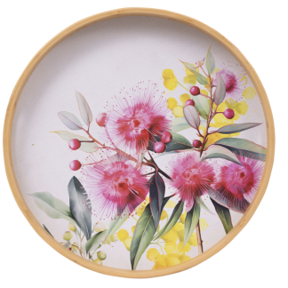 Native Blooms Round Serving Tray