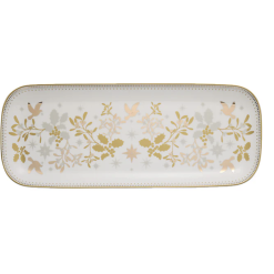MW White Christmas Oblong Platter 41x17cm Gift Boxed