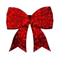 Christmas Bow Display with Lights- Indoor/Outdoor, 91cmW