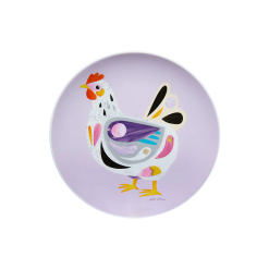 Pete Cromer Barn Friends Plate 20cm Chook Purple