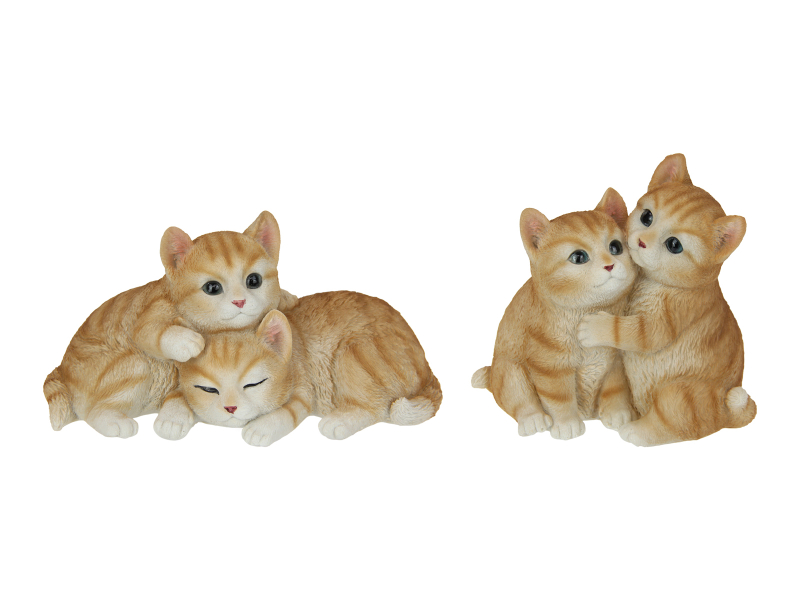 Twin Loving Ginger Cats 15.5cm