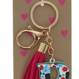 P keyring bag tag