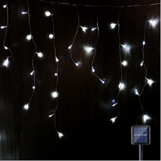 480 LED Solar Icicle Light White