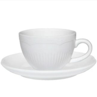 White Basics Rococo Cup & Saucer 240ML