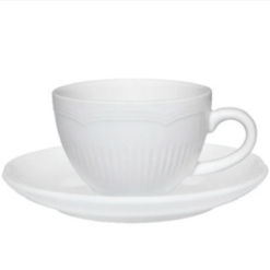 White Basics Rococo Cup & Saucer 240ML
