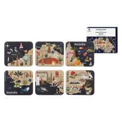 Land Down Under AUS 6pk Coaster