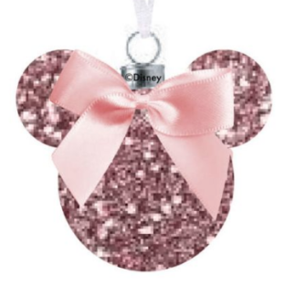 Minnie Christmas: Pink Blush Glitter Bauble (Boxed)