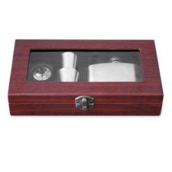 Hip Flask Timber Gift Set