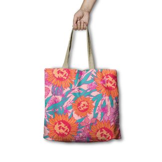 Safron Flowers Shopping Bag