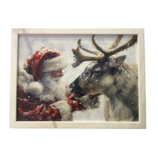 Light Up Frame Santa
