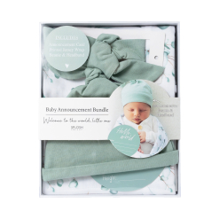 Baby Announcement Set Eucalyptus